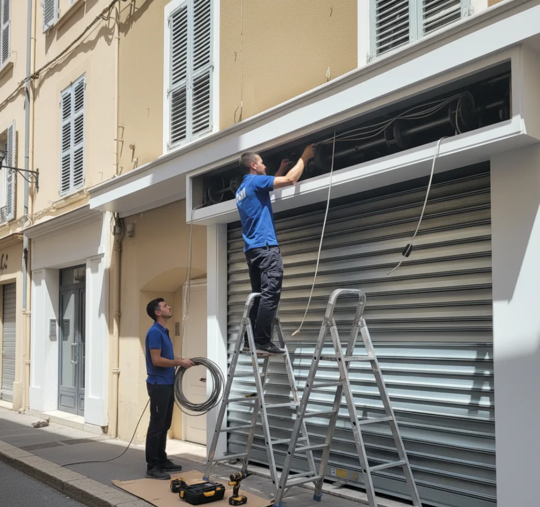 Étape 2 : Préparation des pièces dépannage rideau métallique Bandol